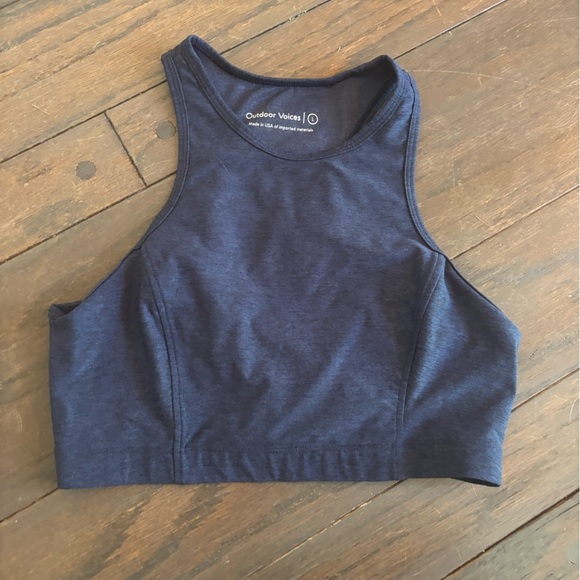 Outdoor Voices Athena crop top navy crop top bra size large - Picture 2 of 6
